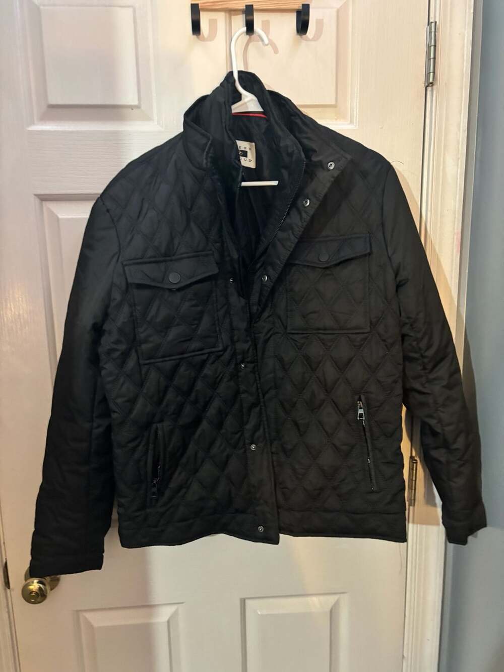 Joseph Abboud Men's Black Diamond Quilted Jacket Size L
